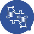 Cooperation - Accent Blue Chat Bubble