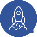 Start Up Business - Accent Blue Chat Bubble